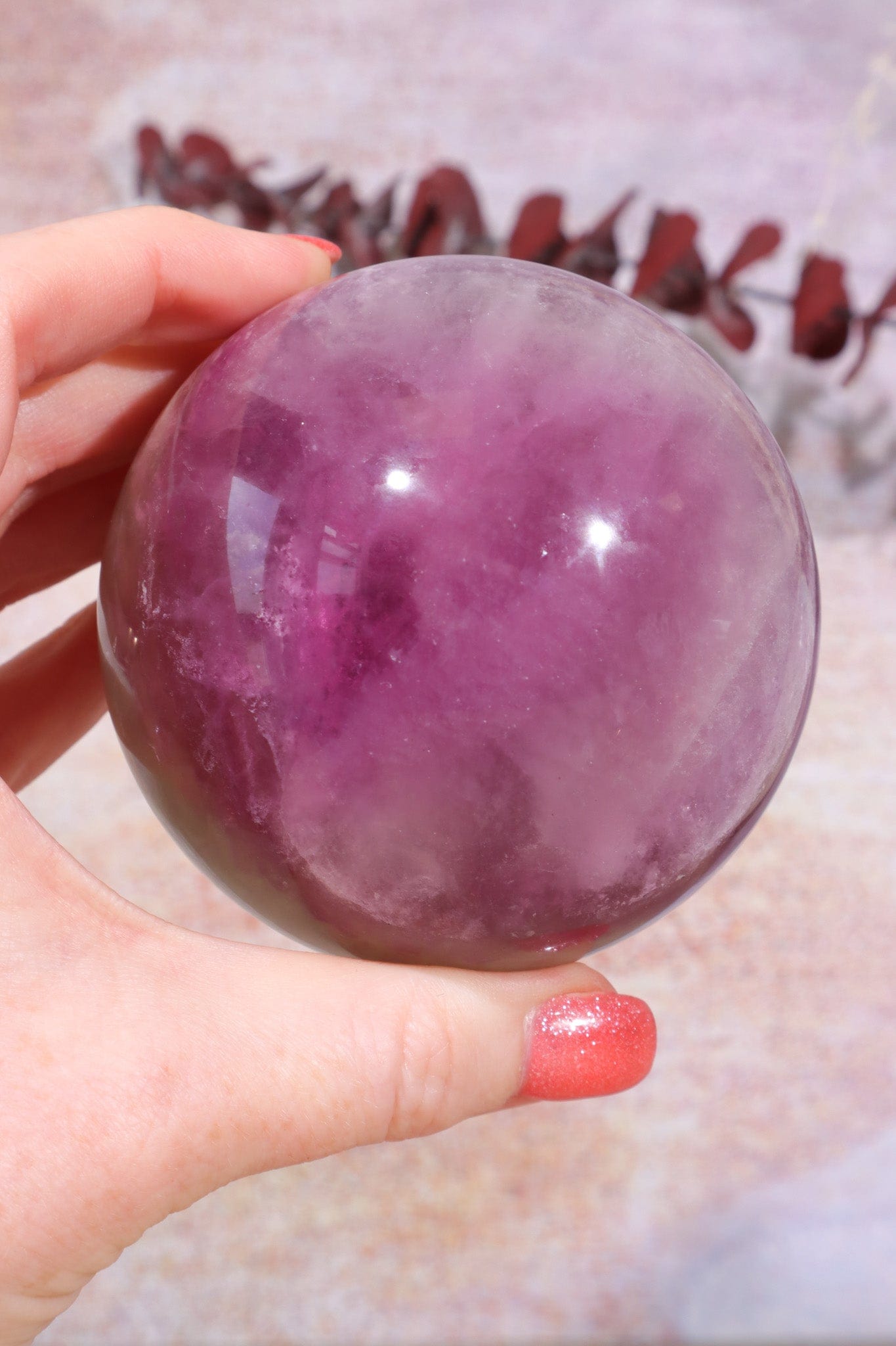 Fluorite Sphere 7.6cm , Sold As Seen Spheres Tali & Loz Crystals