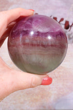 Fluorite Sphere 7.6cm , Sold As Seen Spheres Tali & Loz Crystals