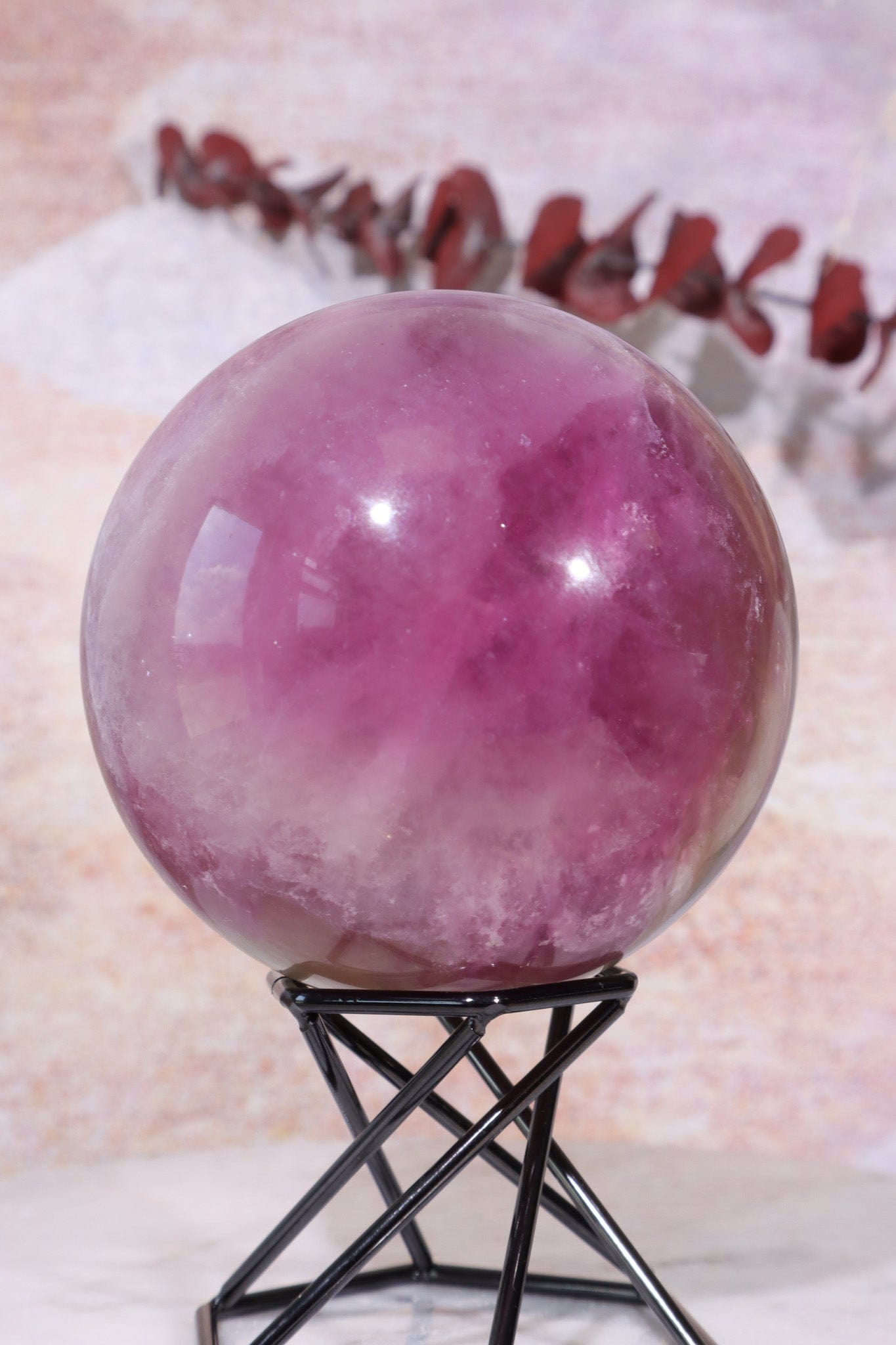 Fluorite Sphere 7.6cm , Sold As Seen Spheres Tali & Loz Crystals