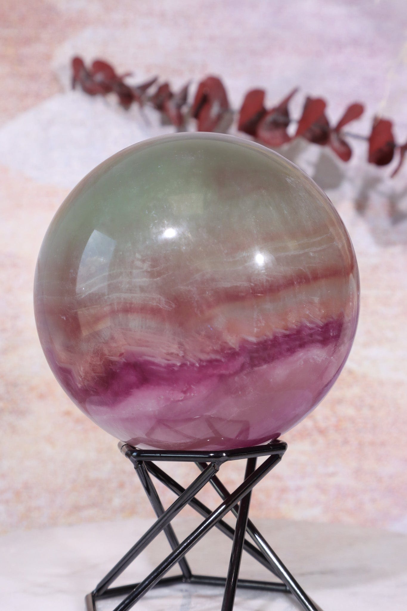 Fluorite Sphere 7.6cm , Sold As Seen Spheres Tali & Loz Crystals