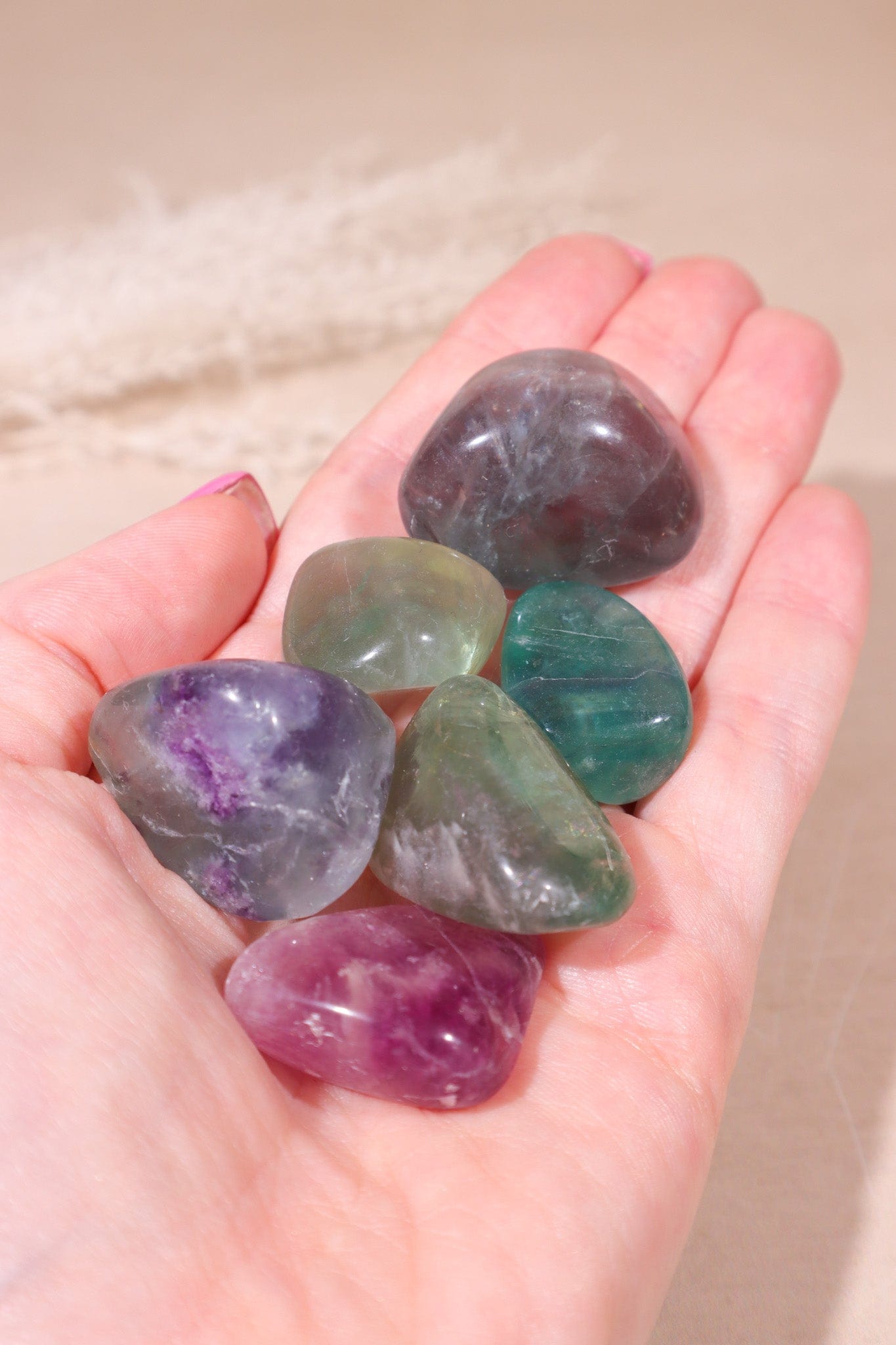 Fluorite Tumblestones 20-30mm - Tali & Loz Crystals