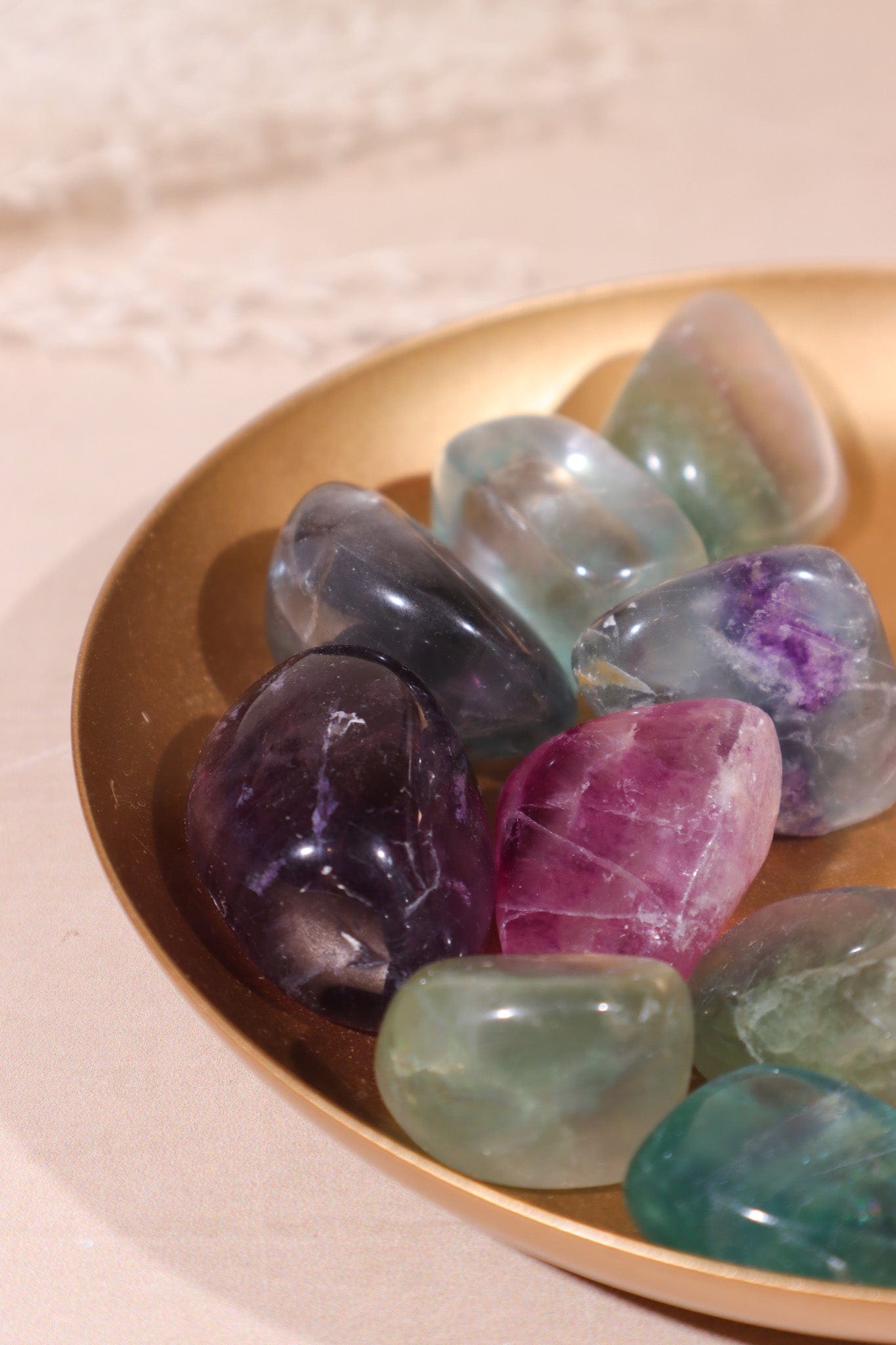 Fluorite Tumblestones 20-30mm - Tali & Loz Crystals