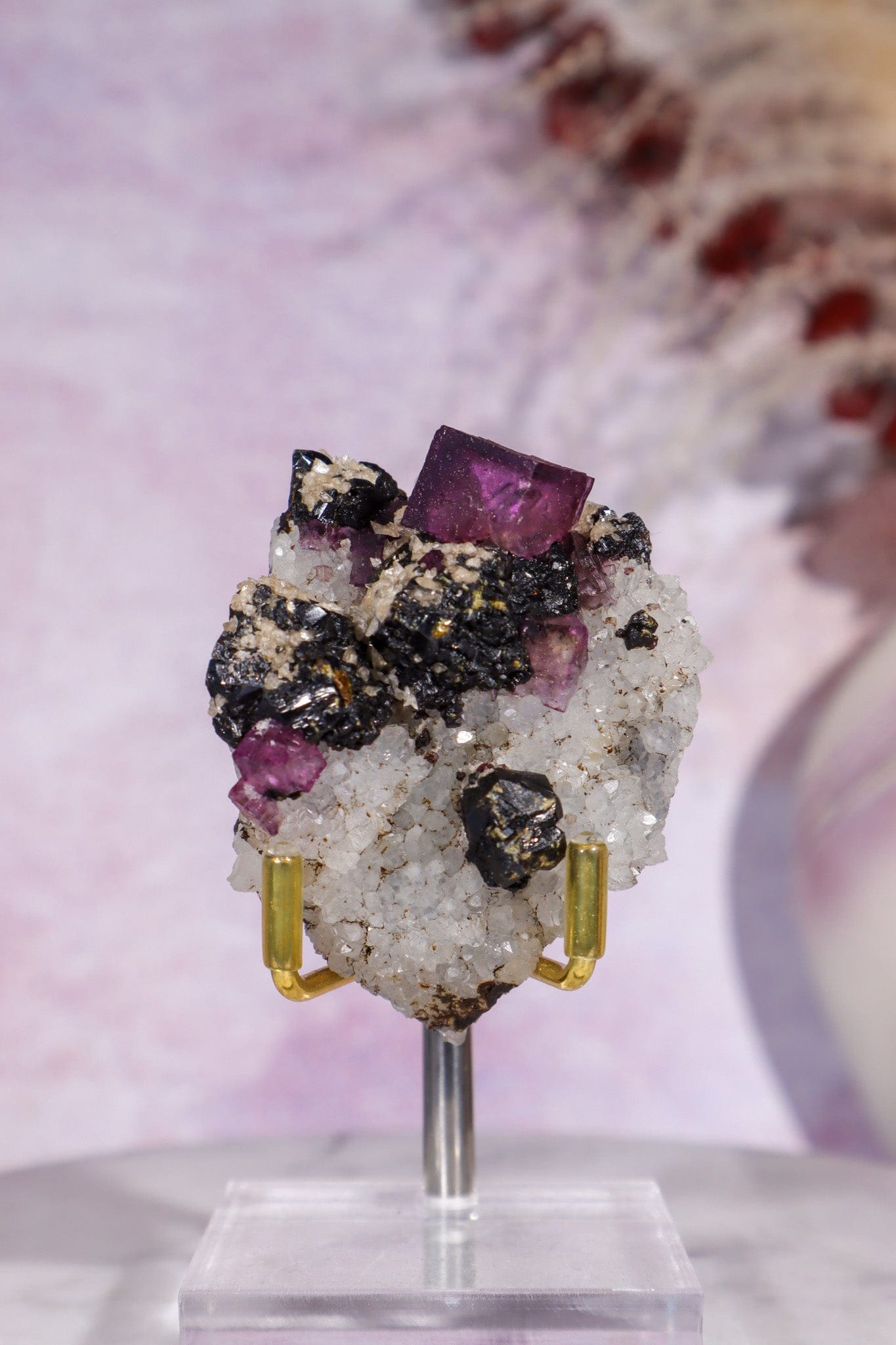 Fluorite With Sphalerite and Calcite Specimen 107gr, Illinois Minerals Tali & Loz Crystals