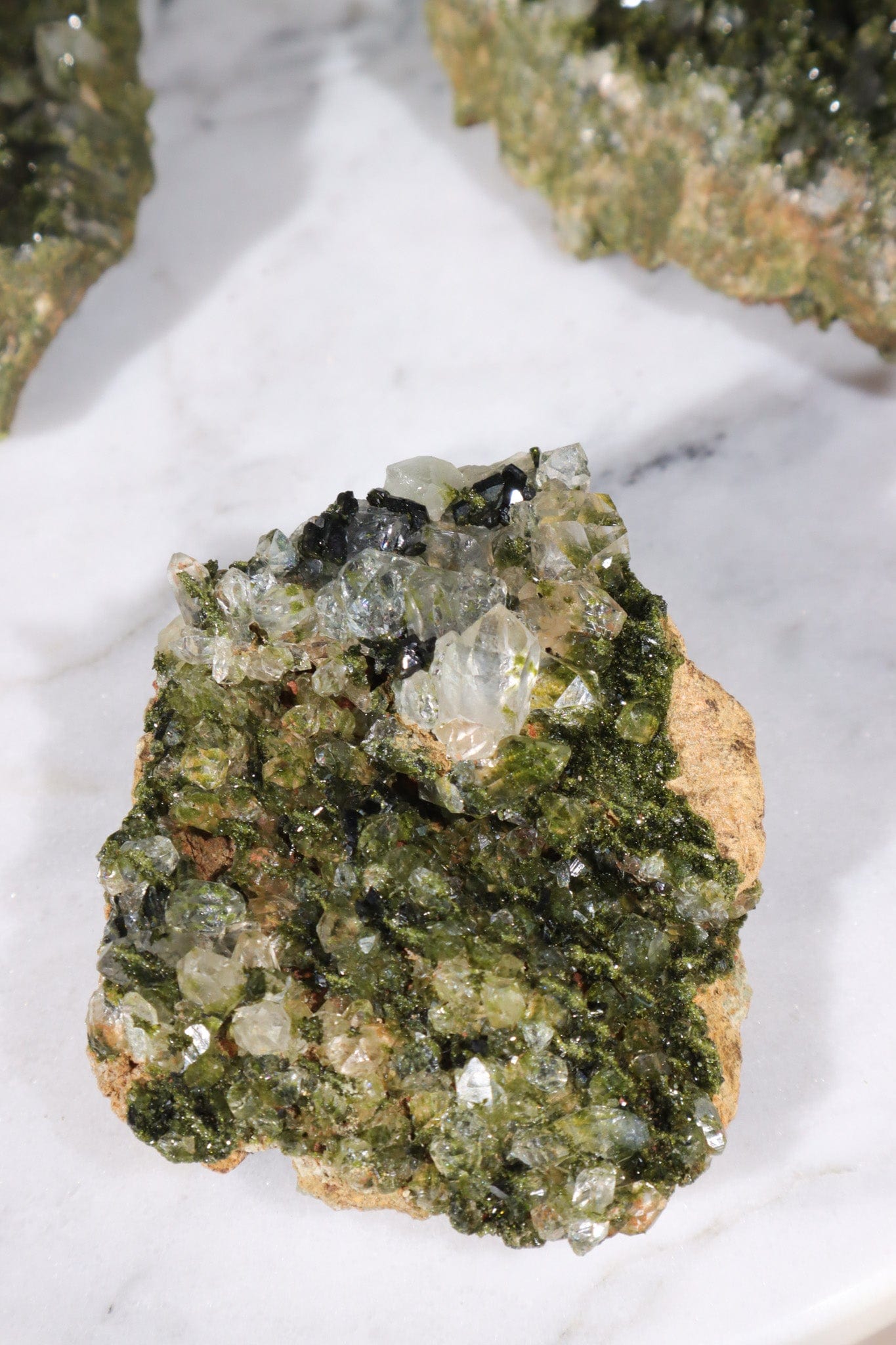 'Forest' Epidote on Quartz 57g Specimens Tali & Loz Crystals