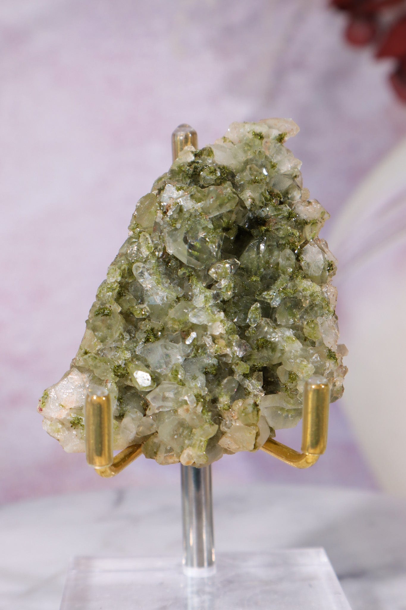 'Forest' Epidote on Quartz 64gr, Sold as Seen Specimens Tali & Loz Crystals