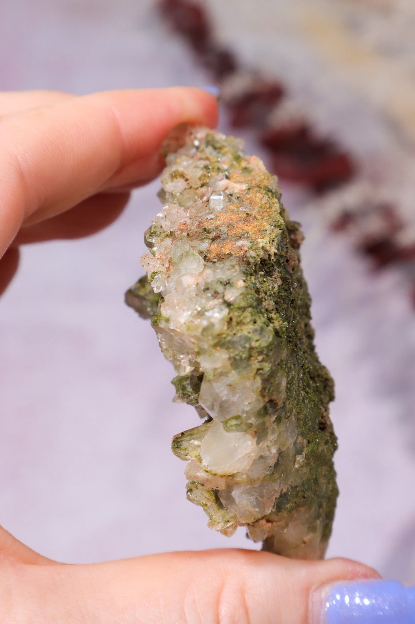 'Forest' Epidote on Quartz 64gr, Sold as Seen Specimens Tali & Loz Crystals