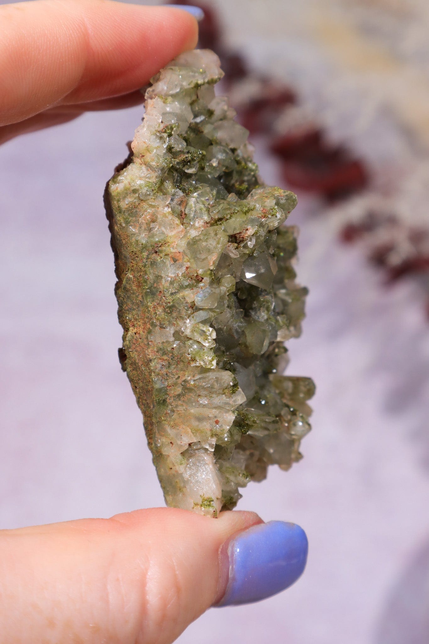 'Forest' Epidote on Quartz 64gr, Sold as Seen Specimens Tali & Loz Crystals