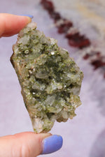'Forest' Epidote on Quartz 64gr, Sold as Seen Specimens Tali & Loz Crystals