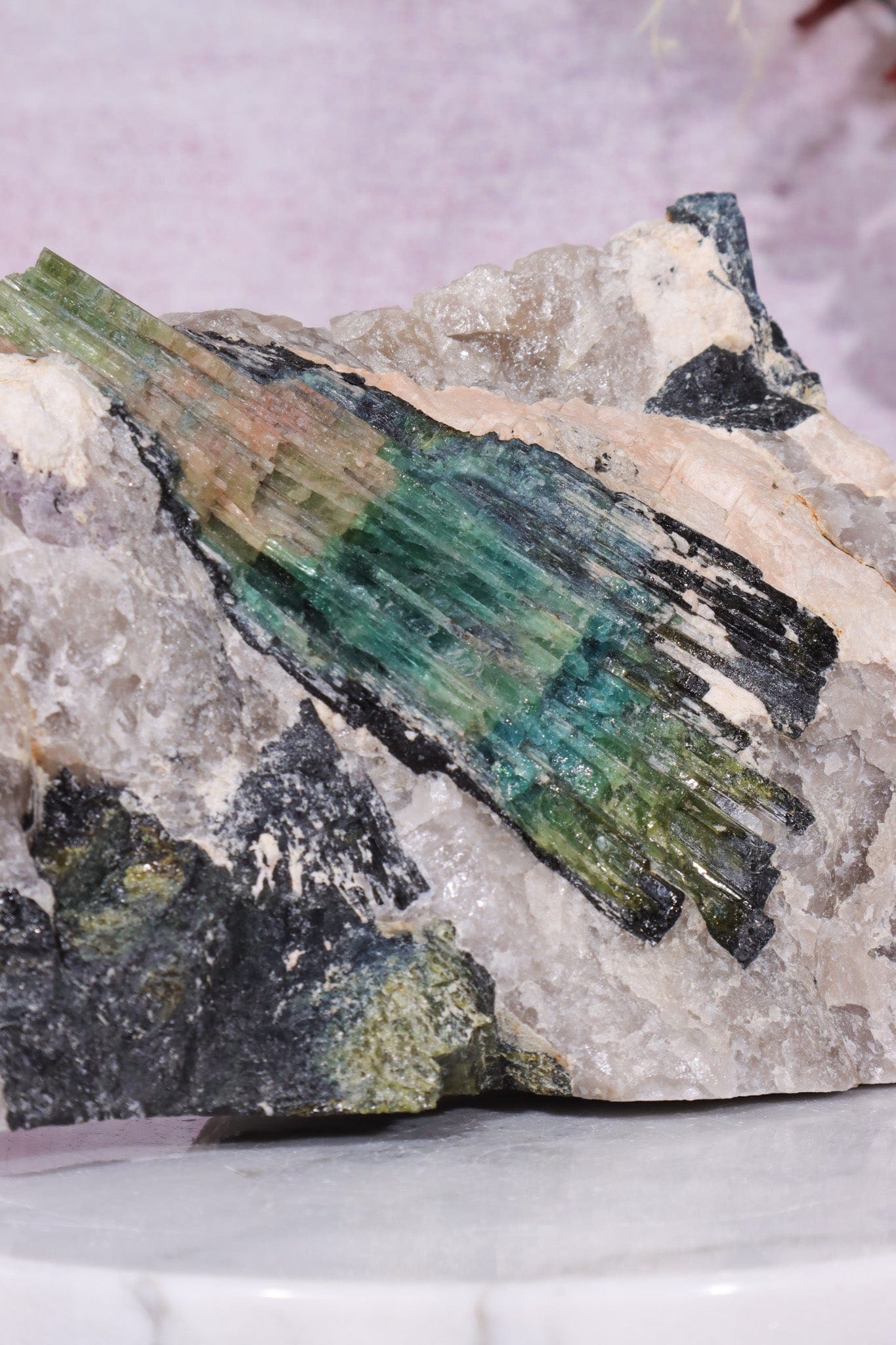 Free Standing Multicolour Tourmaline From Quebec, Canada Specimen Tali & Loz Crystals