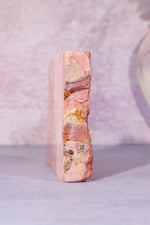 Freestanding Pink Opal Slab, Australia, 12.5cm Freeform Tali & Loz Crystals