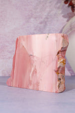 Freestanding Pink Opal Slab, Australia, 12.5cm Freeform Tali & Loz Crystals