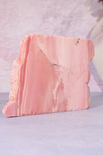Freestanding Pink Opal Slab, Australia, 12.5cm Freeform Tali & Loz Crystals