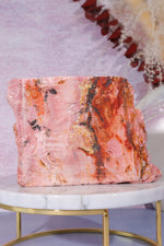 Freestanding Pink Opal Slab, Australia, 12.5cm Freeform Tali & Loz Crystals