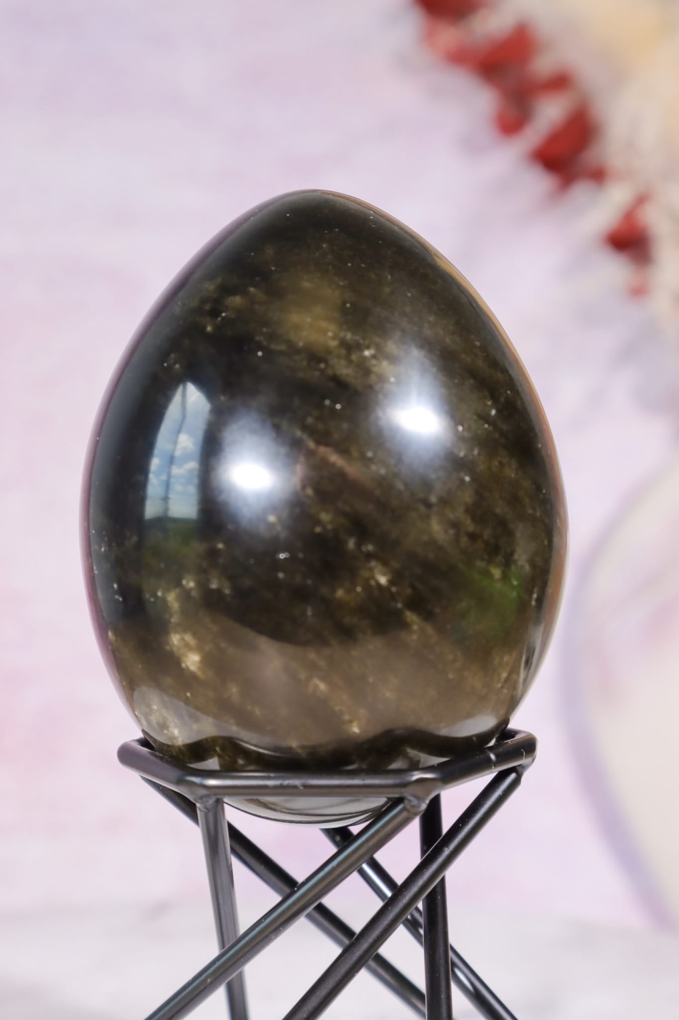 Gold Sheen Obsidian Egg | 6.2cm | Mexico Eggs Tali & Loz Crystals
