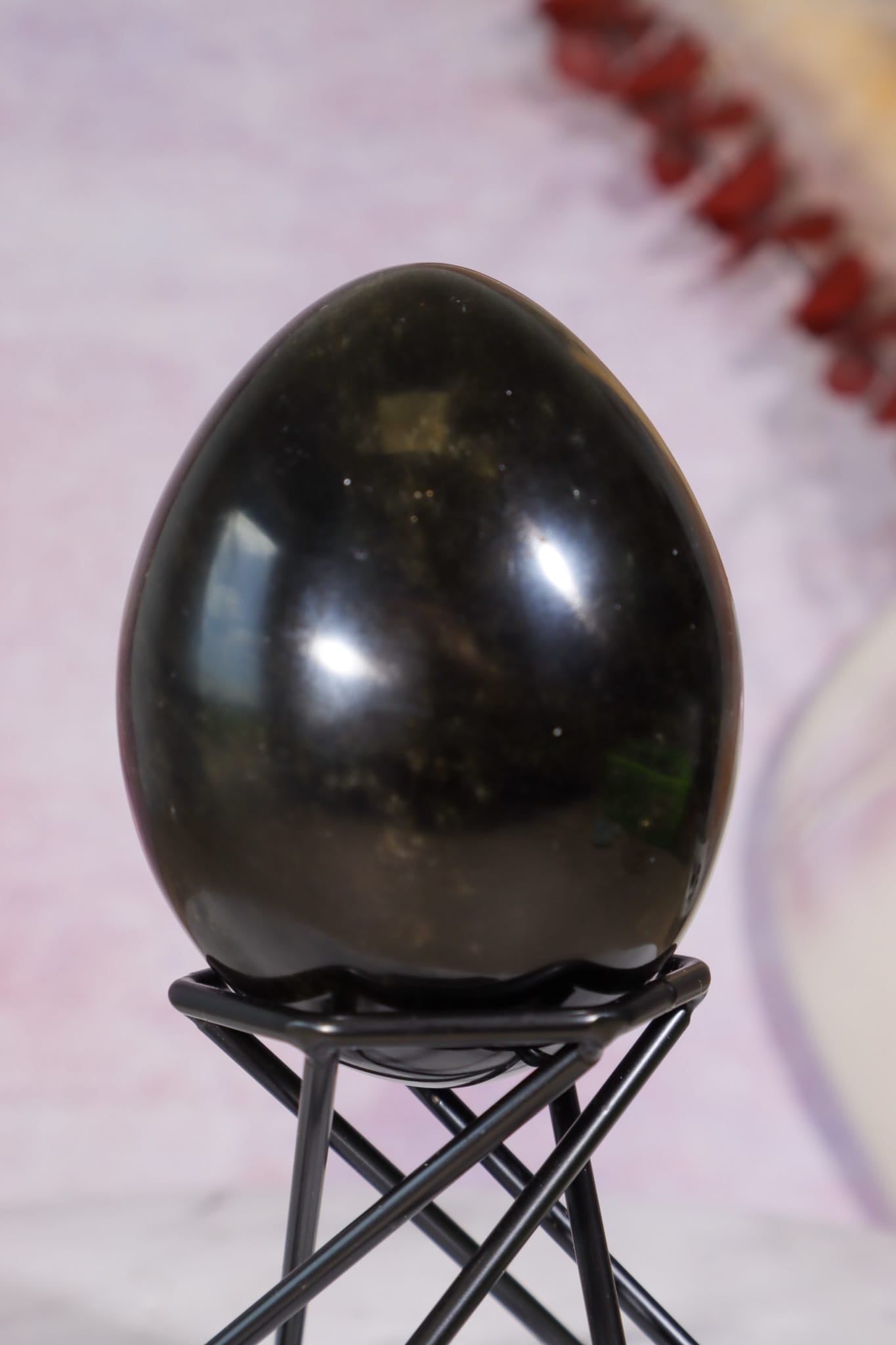 Gold Sheen Obsidian Egg | 6.2cm | Mexico Eggs Tali & Loz Crystals