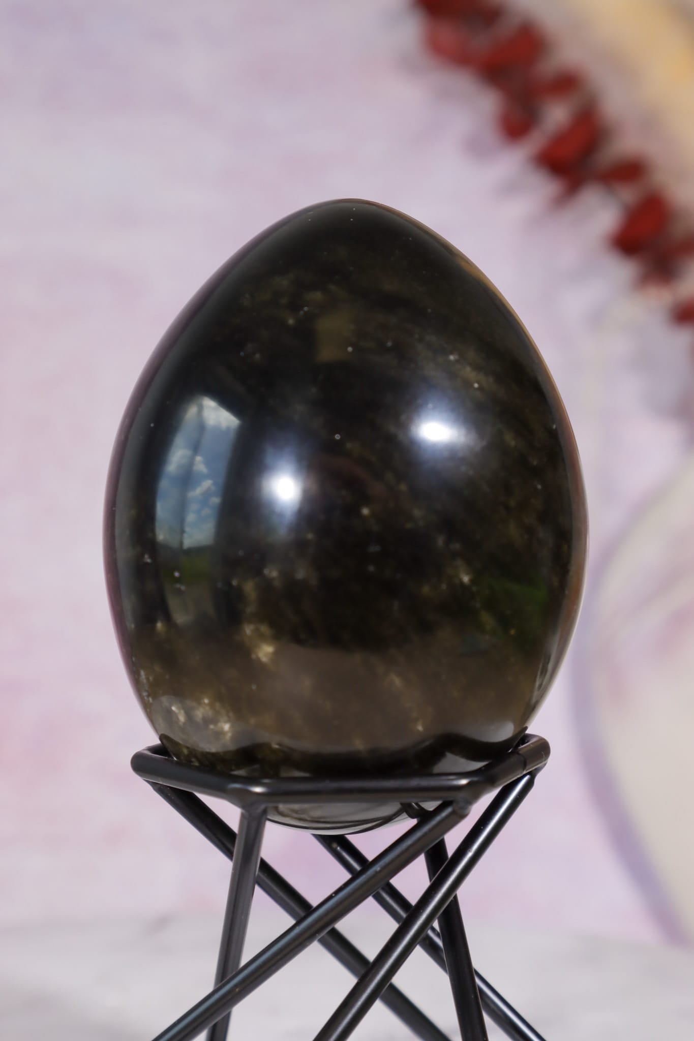 Gold Sheen Obsidian Egg | 6.2cm | Mexico Eggs Tali & Loz Crystals