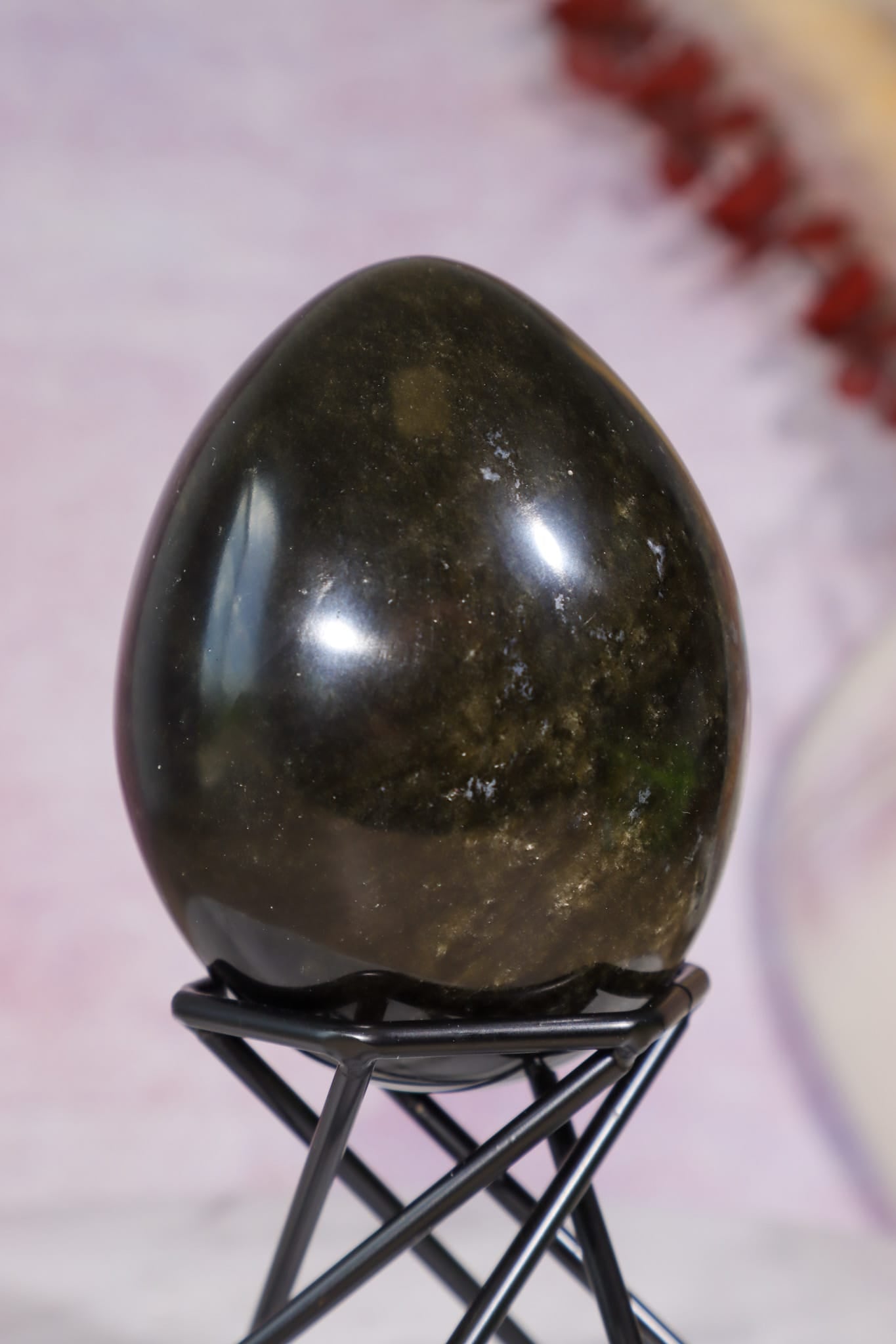Gold Sheen Obsidian Egg | 6.2cm | Mexico Eggs Tali & Loz Crystals