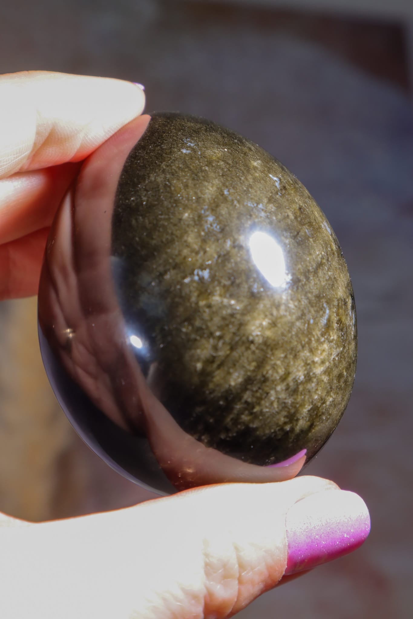 Gold Sheen Obsidian Egg | 6.2cm | Mexico Eggs Tali & Loz Crystals