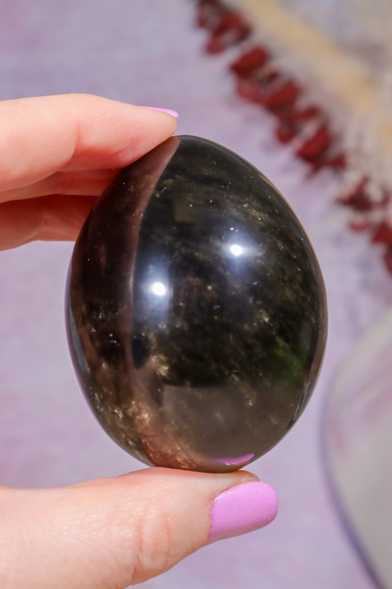Gold Sheen Obsidian Egg | 6.2cm | Mexico Eggs Tali & Loz Crystals