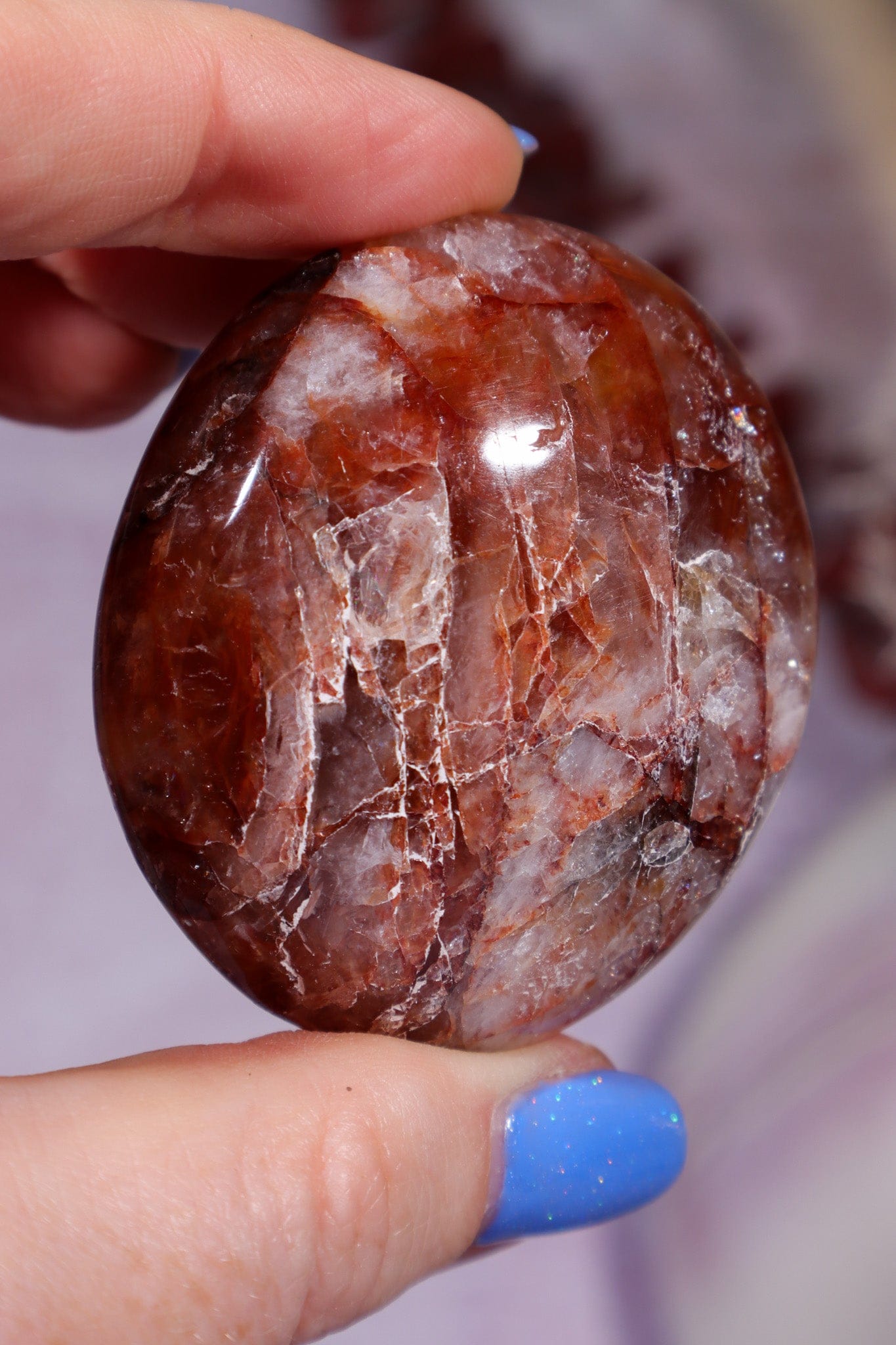 Golden Healer Hematoid Quartz Palmstone 5.2cm Palm Stone Tali & Loz Crystals