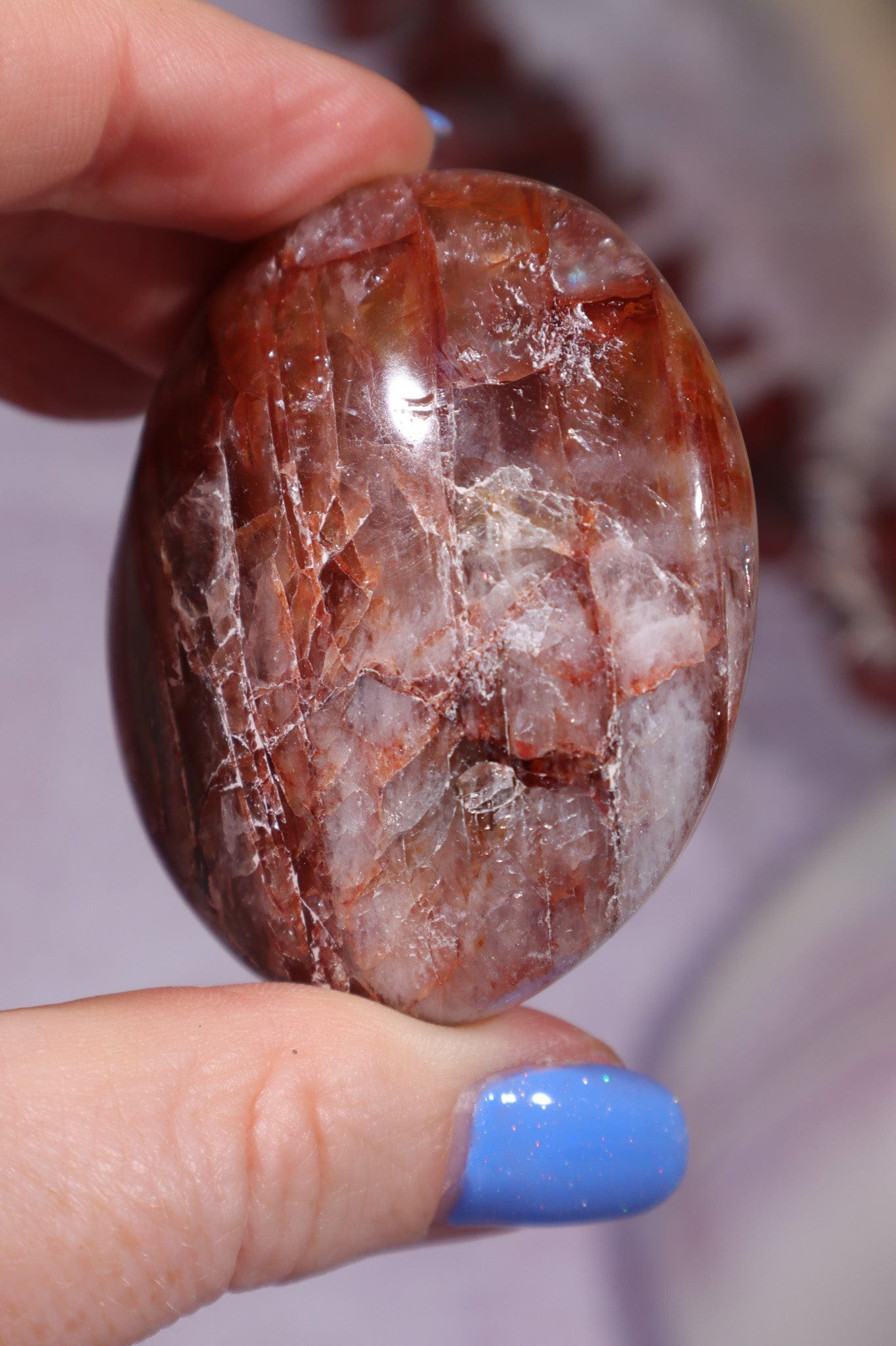 Golden Healer Hematoid Quartz Palmstone 5.2cm Palm Stone Tali & Loz Crystals