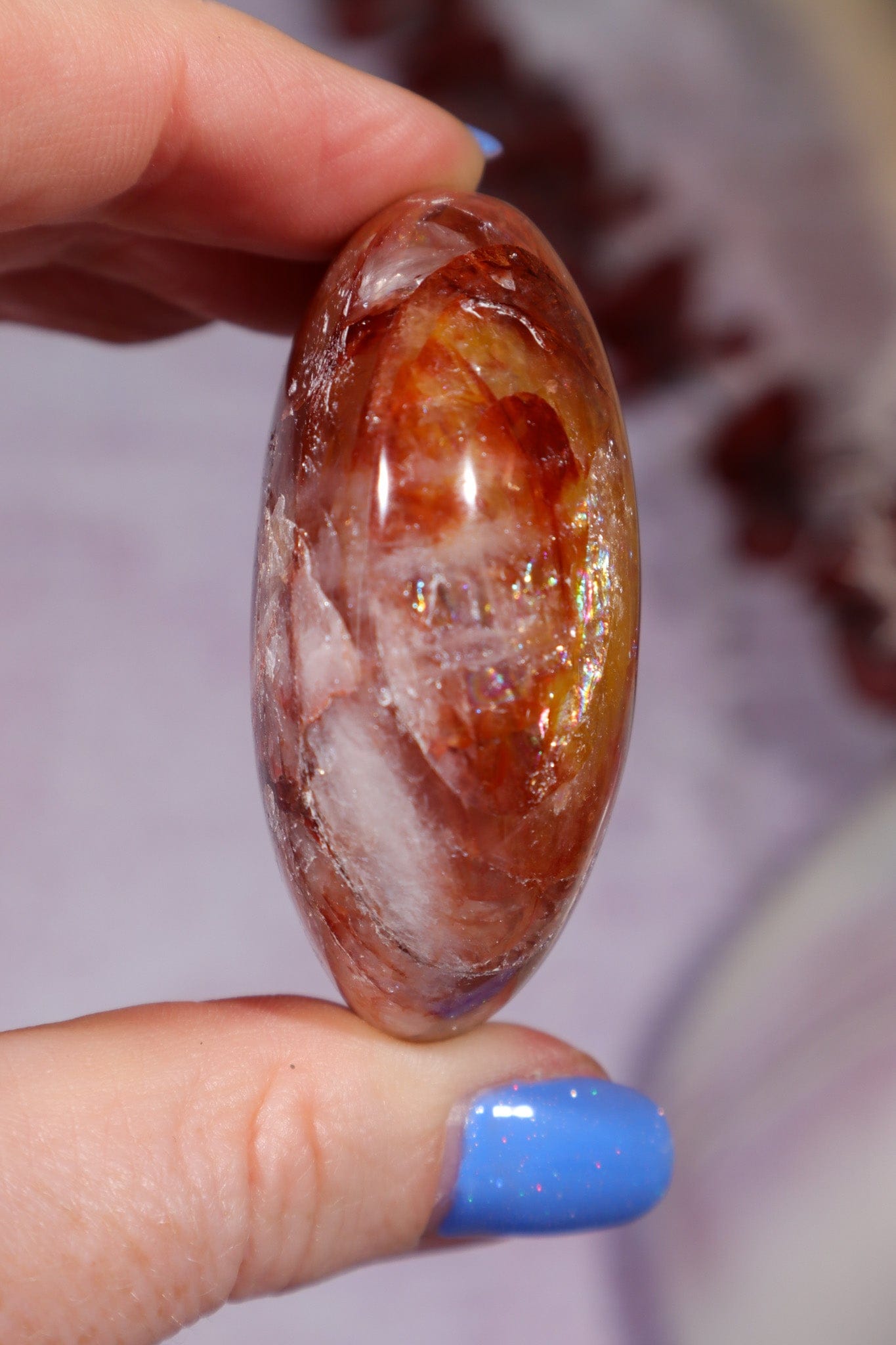 Golden Healer Hematoid Quartz Palmstone 5.2cm Palm Stone Tali & Loz Crystals