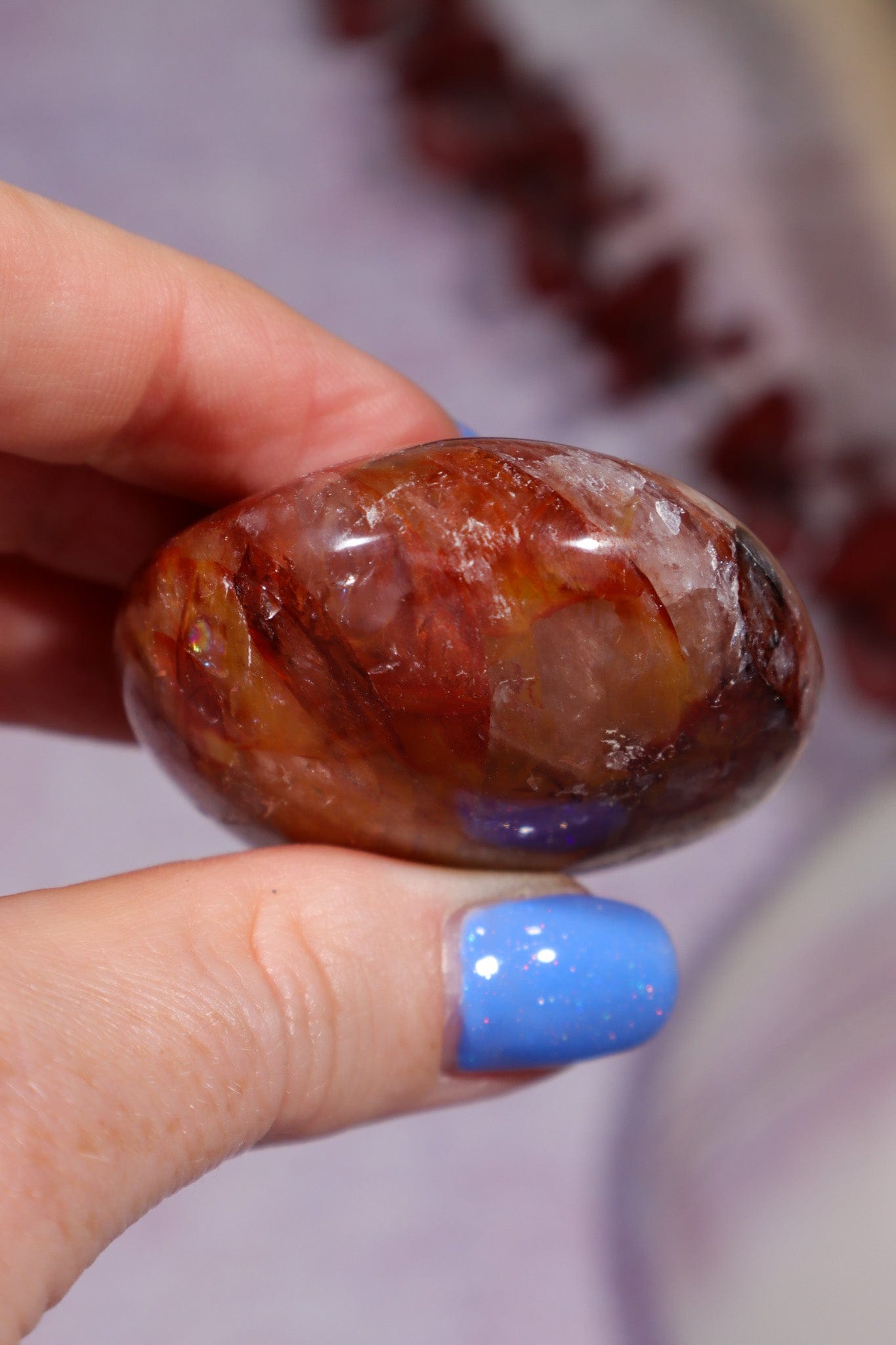 Golden Healer Hematoid Quartz Palmstone 5.2cm Palm Stone Tali & Loz Crystals