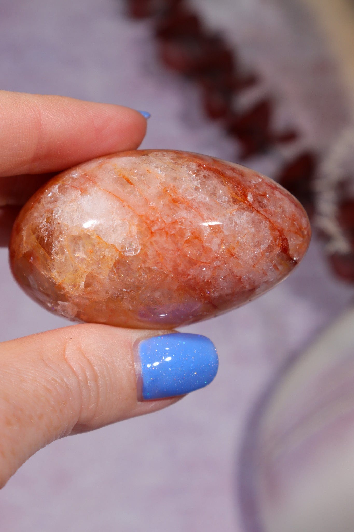 Golden Healer Hematoid Quartz Palmstone 5.5cm Palm Stone Tali & Loz Crystals