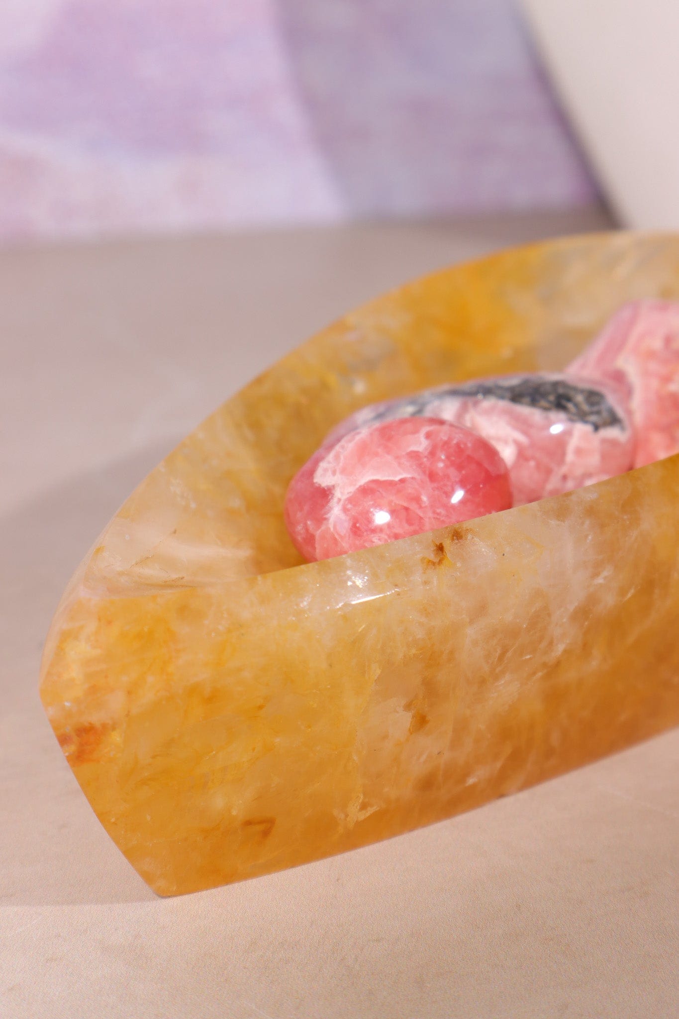 Golden Healer Quartz Bowl 0.6KG Bowls Tali & Loz Crystals