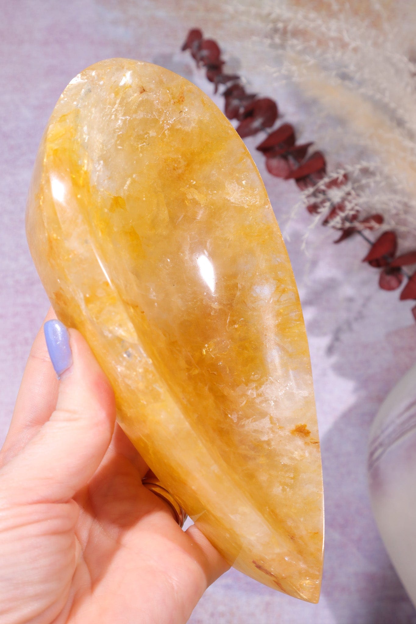 Golden Healer Quartz Bowl 0.6KG Bowls Tali & Loz Crystals