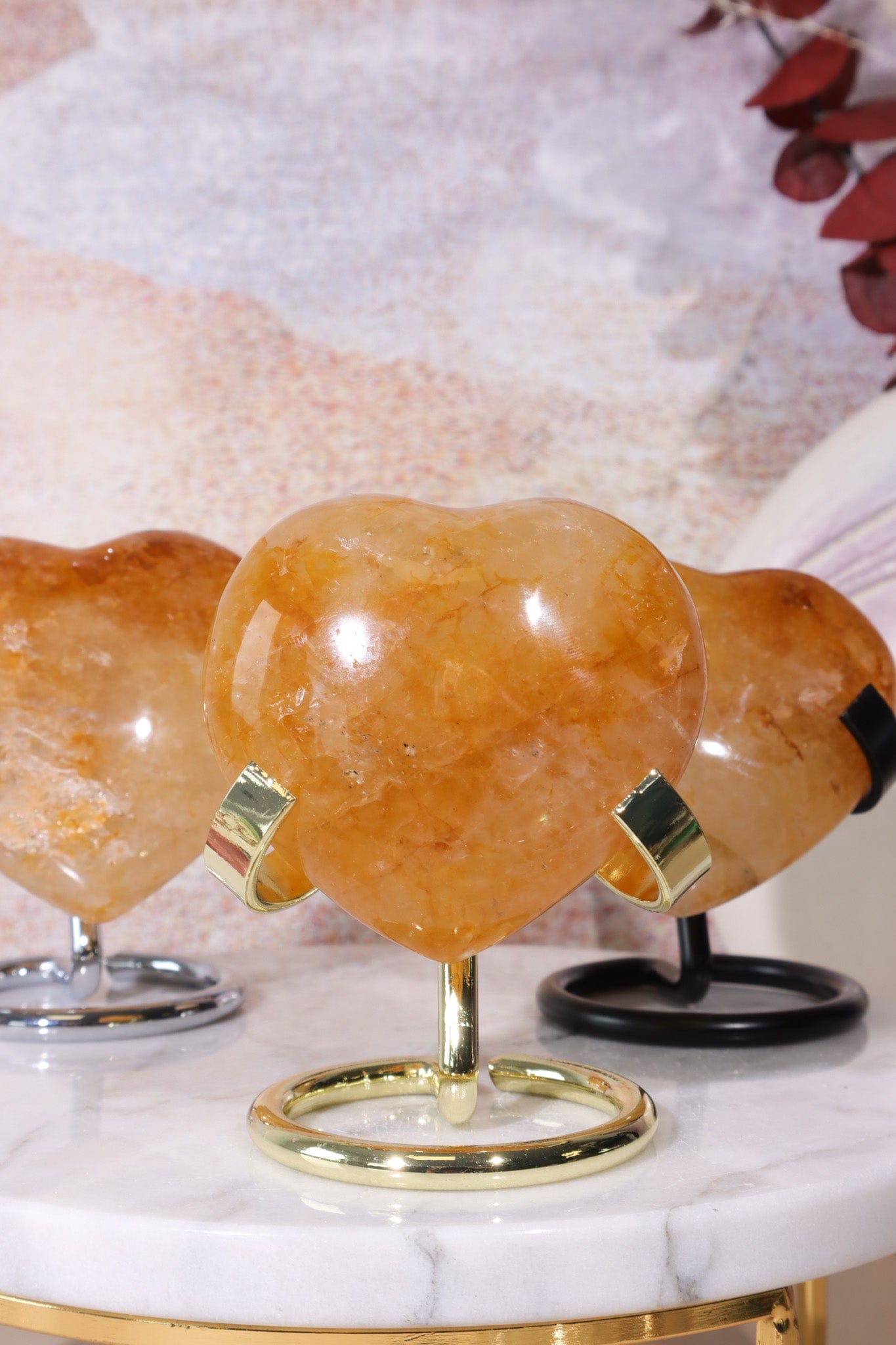 Golden Healer Quartz Heart, Intuitively Chosen Hearts Tali & Loz Crystals