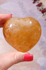 Golden Healer Quartz Heart, Intuitively Chosen Hearts Tali & Loz Crystals