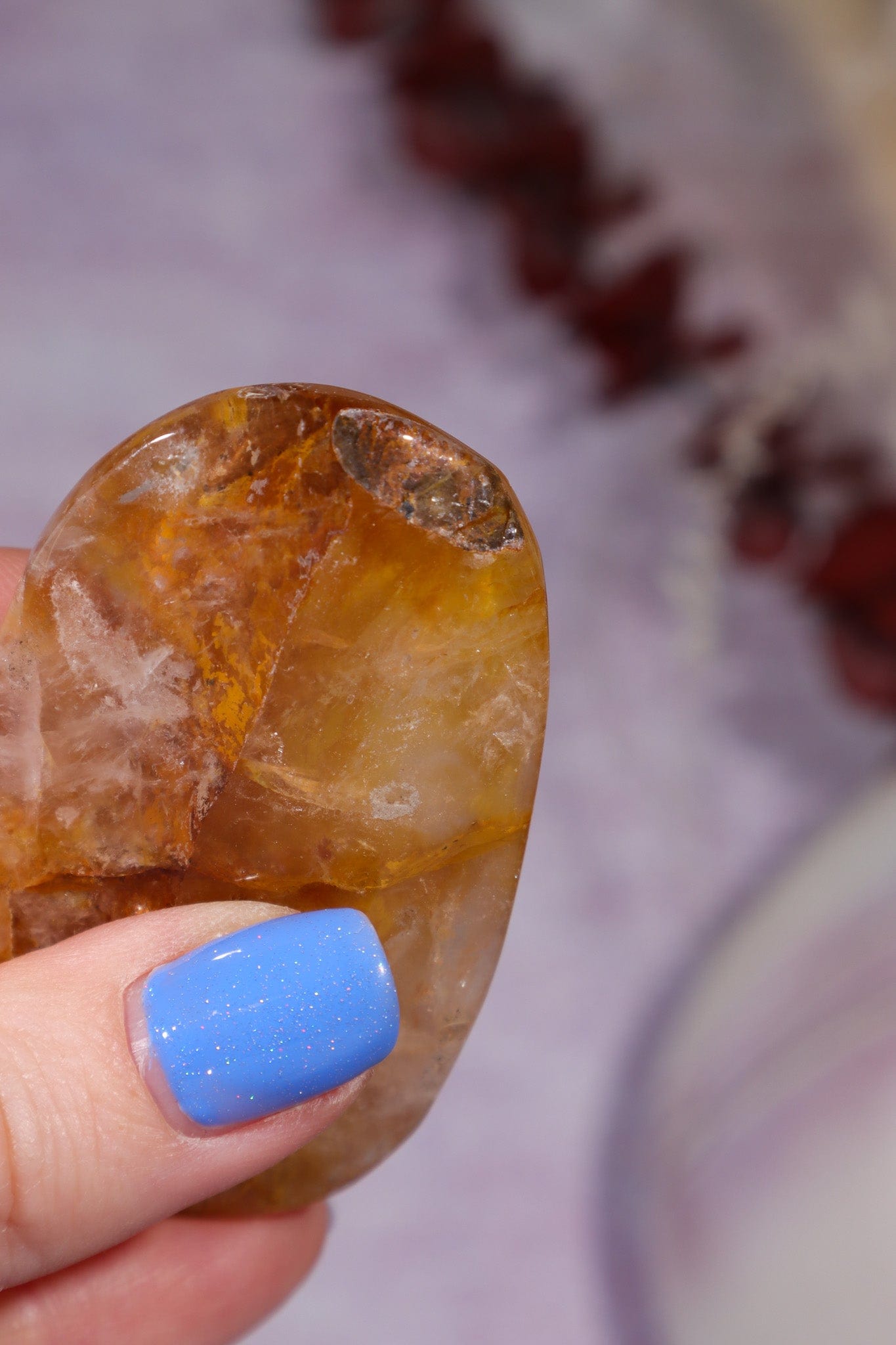 Golden Healer Quartz Palmstone 6cm Worry stones Tali & Loz Crystals