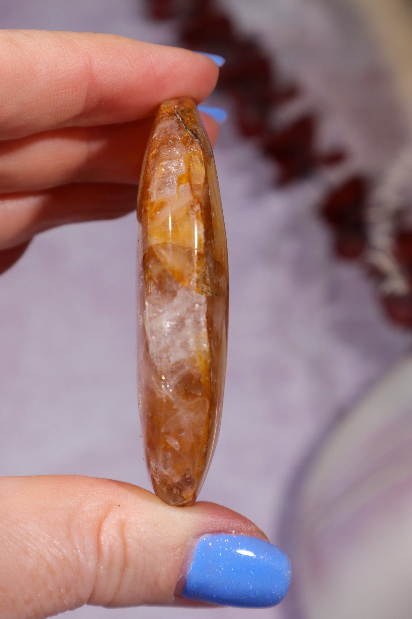 Golden Healer Quartz Palmstone 6cm Worry stones Tali & Loz Crystals