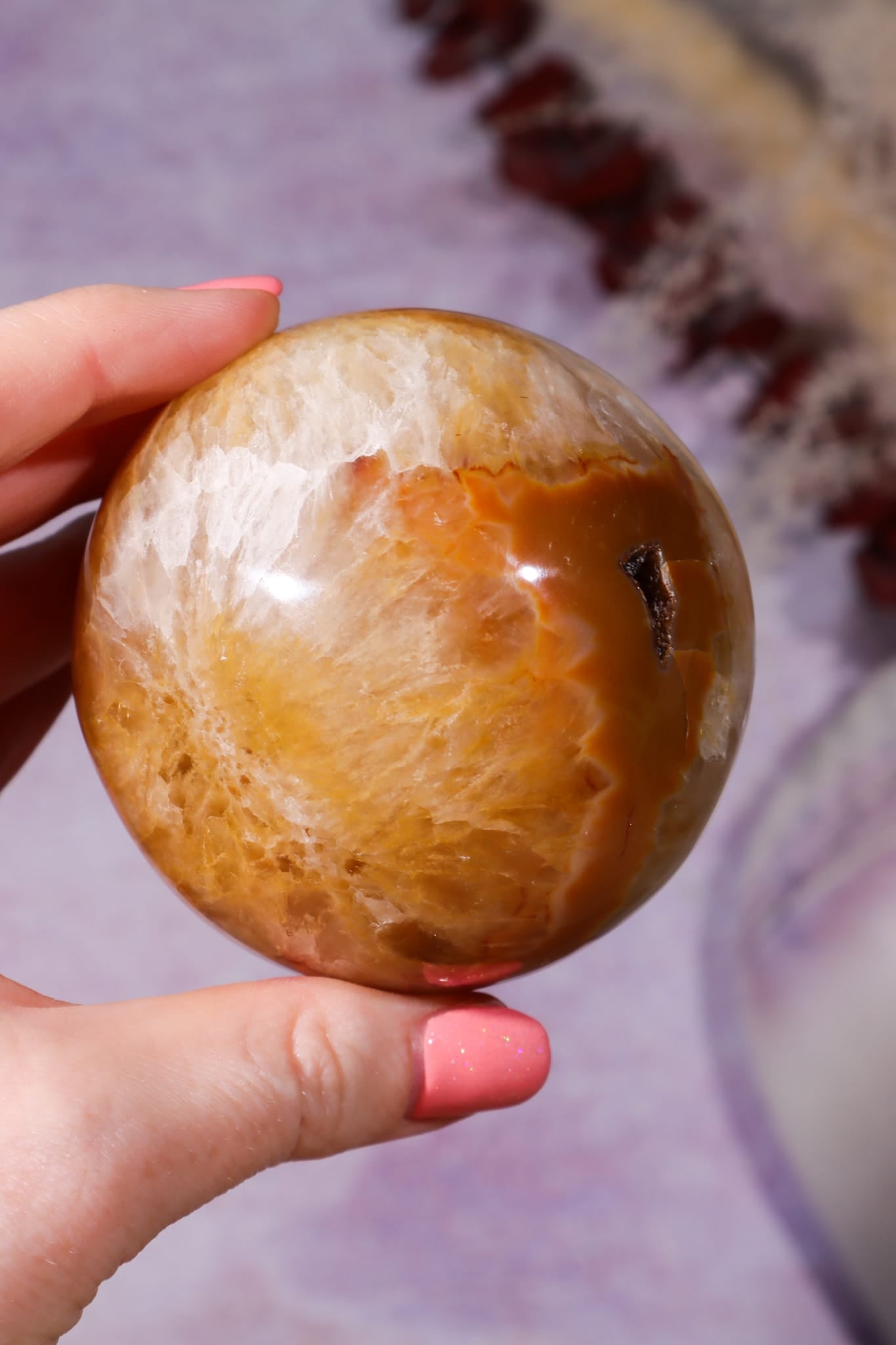 Golden Healer Quartz Sphere 7cm, Brazil Spheres Tali & Loz Crystals