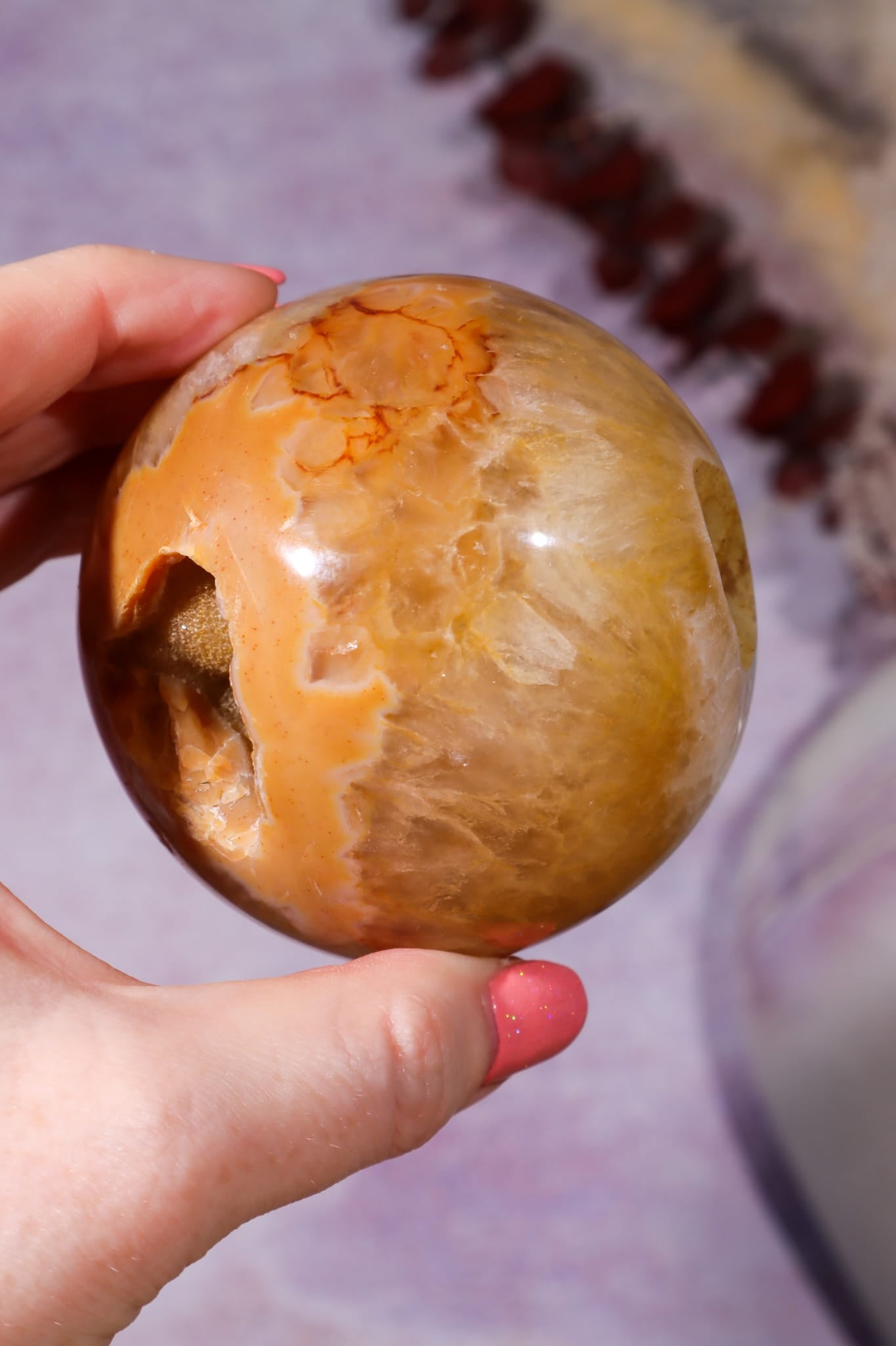 Golden Healer Quartz Sphere 7cm, Brazil Spheres Tali & Loz Crystals