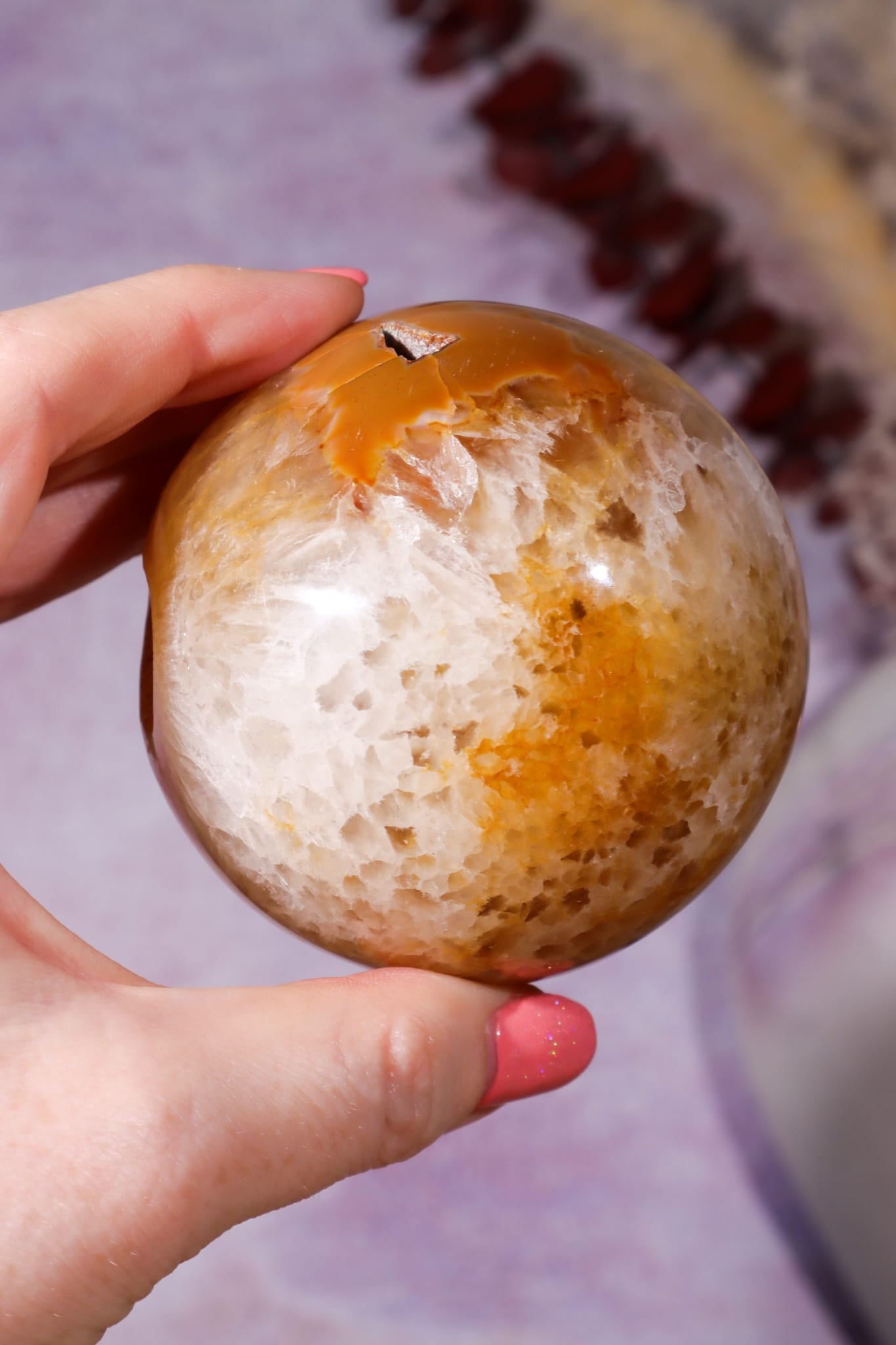 Golden Healer Quartz Sphere 7cm, Brazil Spheres Tali & Loz Crystals
