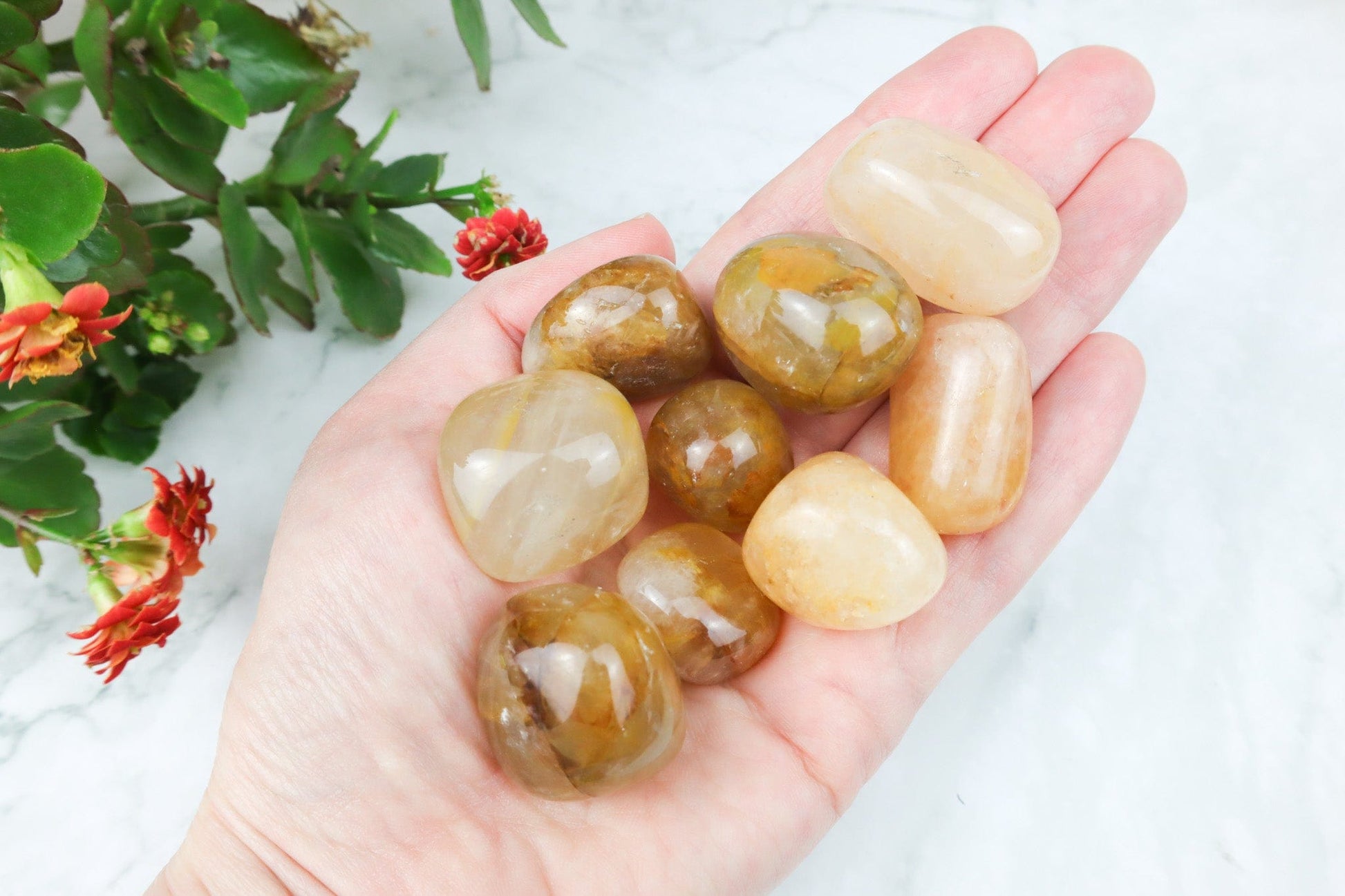 Golden Healer Quartz Tumblestones - Balancing/Peace Tumblestones Tali & Loz