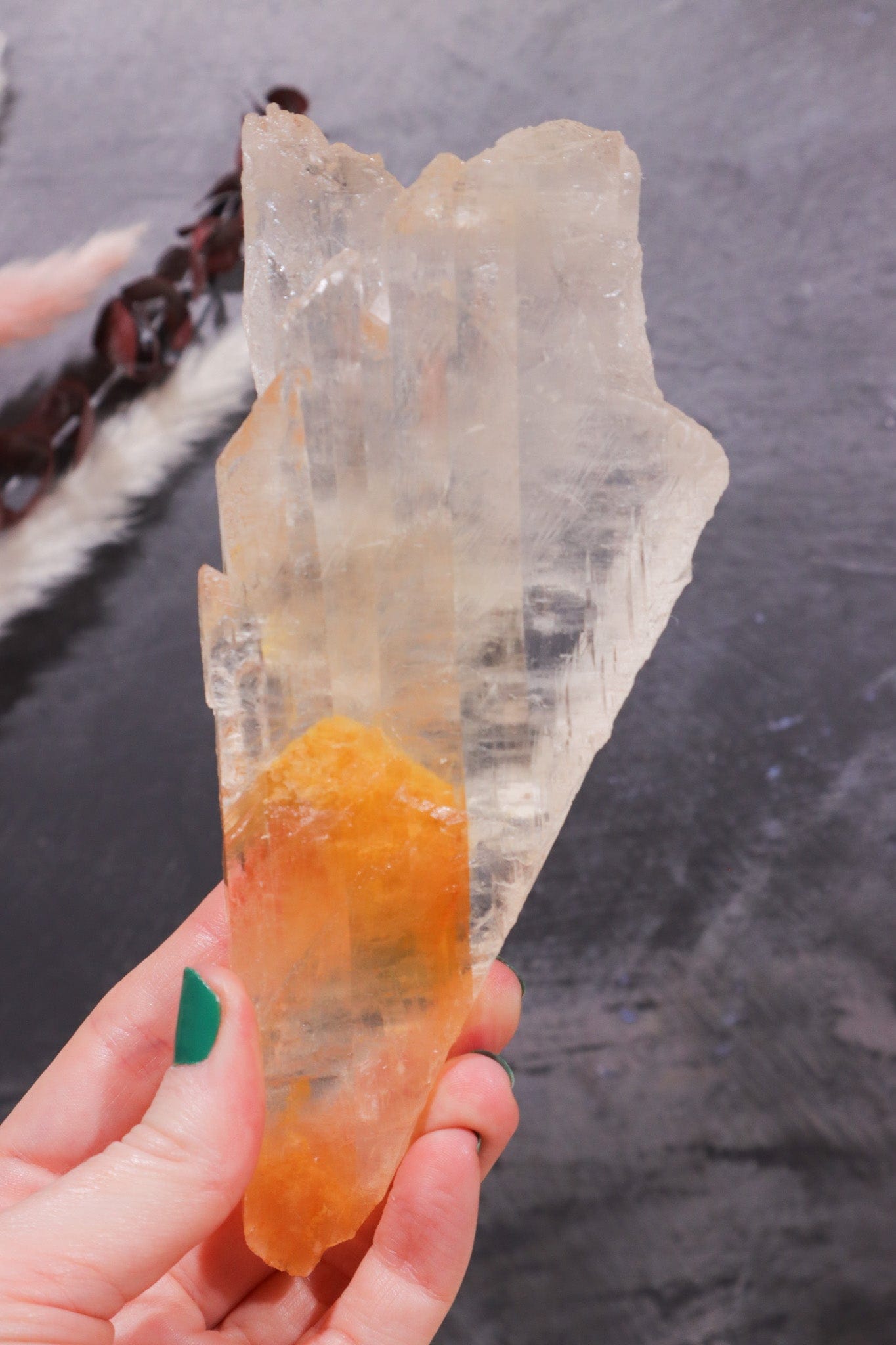 Golden Phantom Selenite Rough 357g Rough Crystals Tali & Loz Crystals