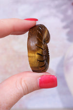Golden Tigers Eye Ammonites | Intuitively Chosen Carving Tali & Loz