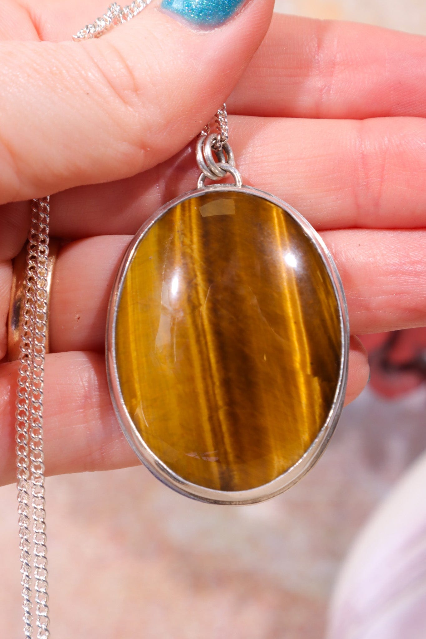 Golden Tigers Eye Necklace With Earrings, Handmade In The UK Jewellery Tali & Loz