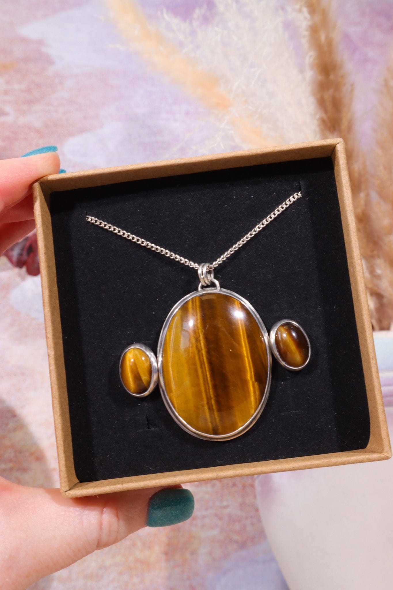 Golden Tigers Eye Necklace With Earrings, Handmade In The UK Jewellery Tali & Loz