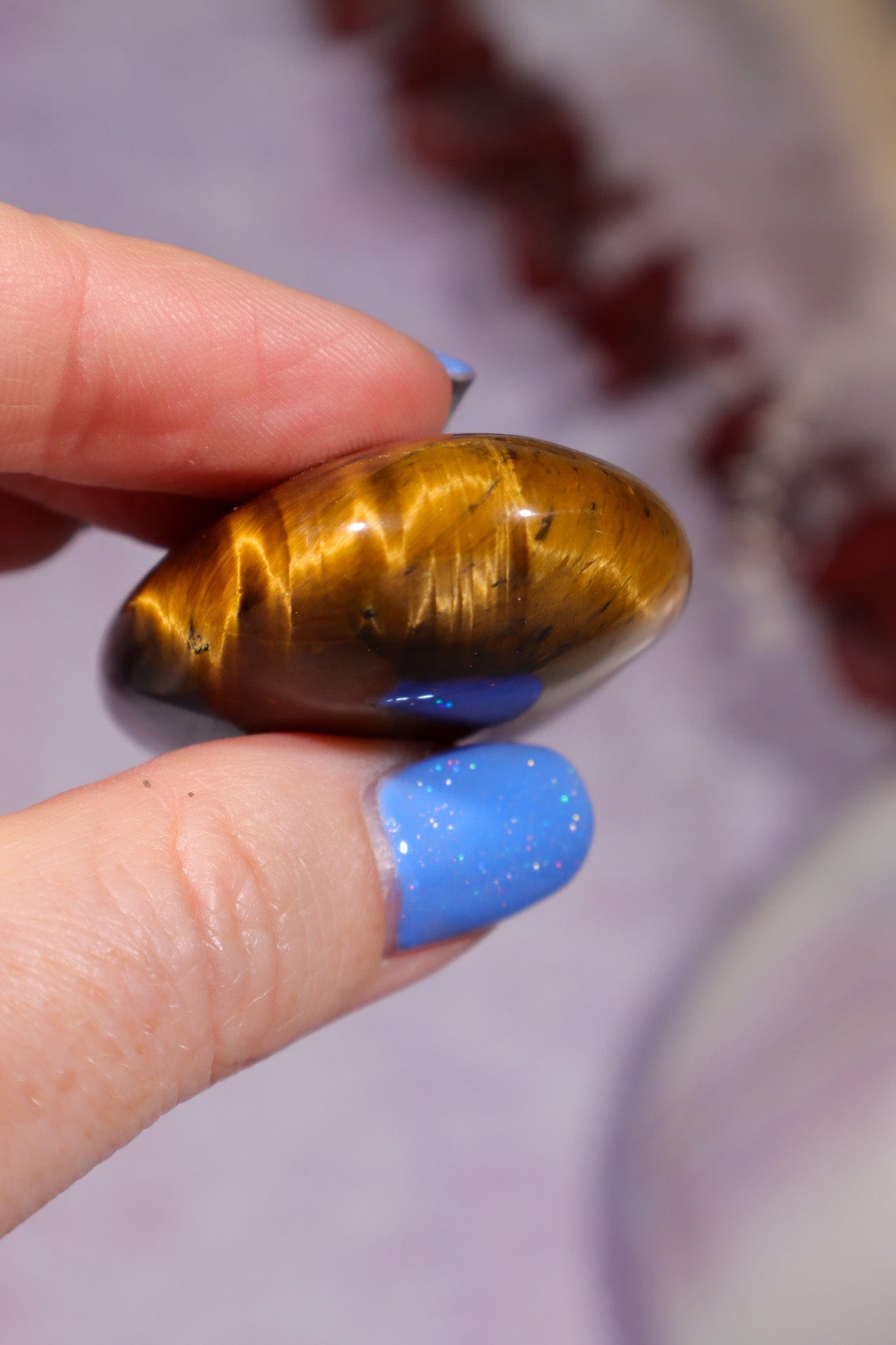 Golden Tigers Eye Palmstone 5.5cm Palm Stones Tali & Loz Crystals