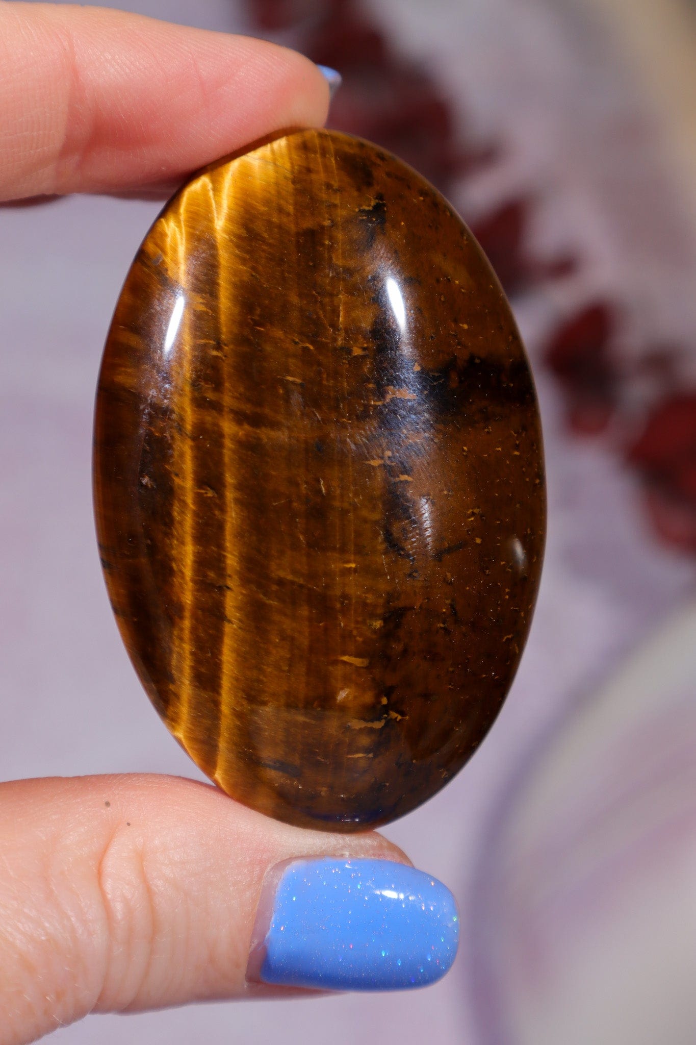 Golden Tigers Eye Palmstone 5.5cm Palm Stones Tali & Loz Crystals