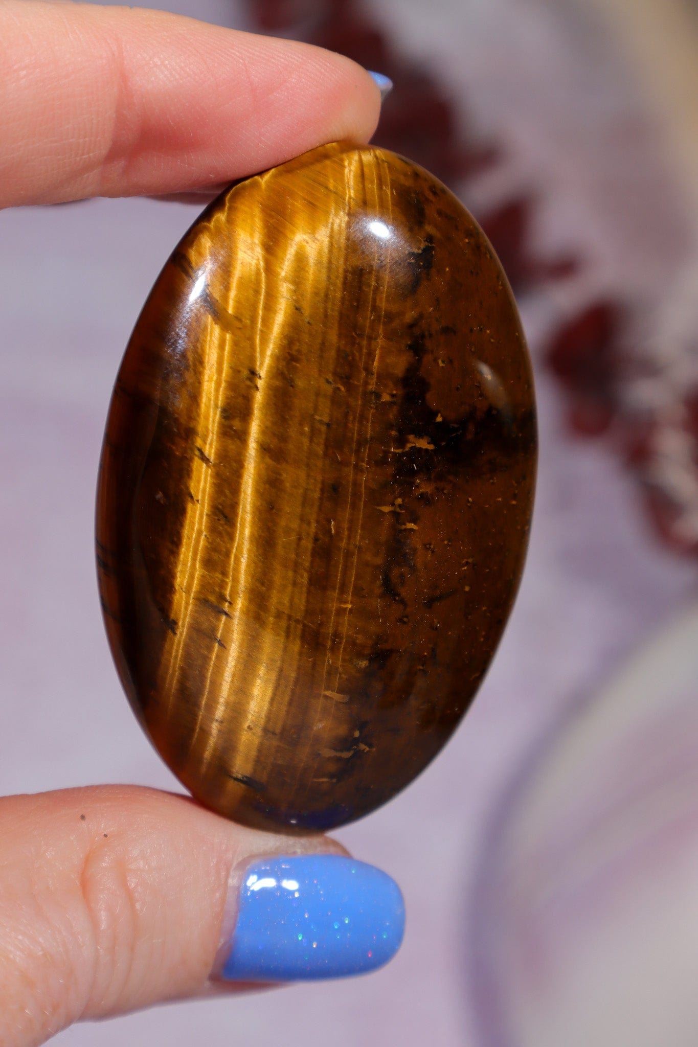 Golden Tigers Eye Palmstone 5.5cm Palm Stones Tali & Loz Crystals
