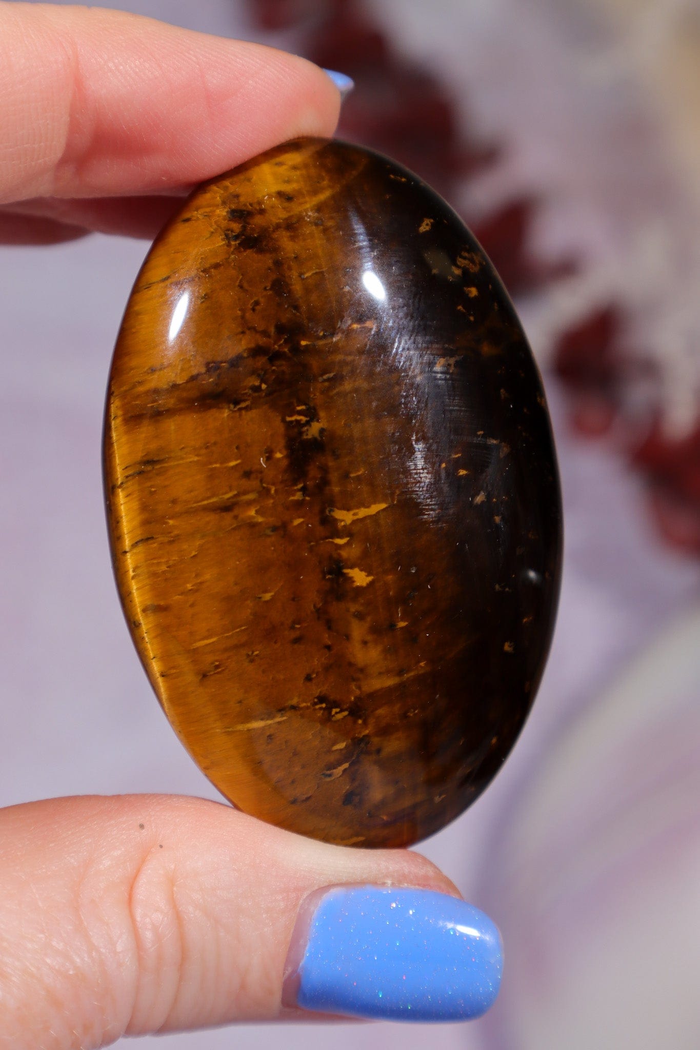 Golden Tigers Eye Palmstone 5.5cm Palm Stones Tali & Loz Crystals