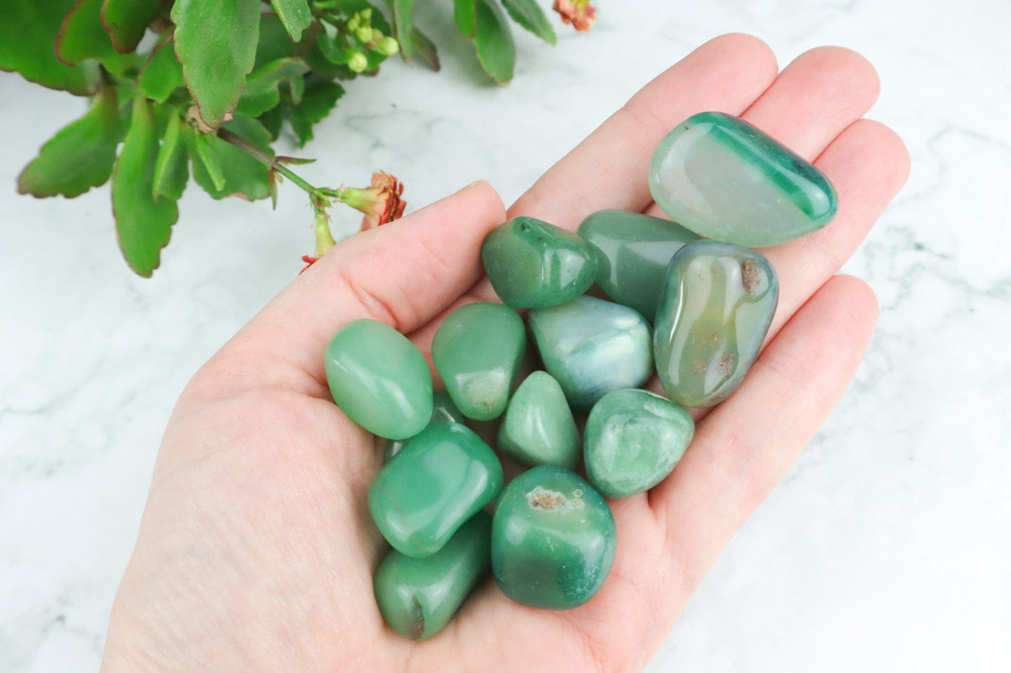 Green Agate Tumblestones - Protection/Emotional Support Tumblestones Tali & Loz