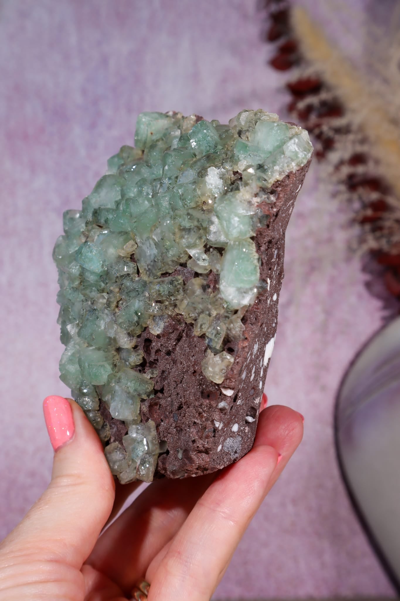 Green Apophyllite Specimen | 9cm | India Specimen Tali & Loz Crystals