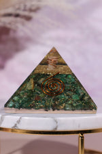 Green Aventurine Orgone Pyramids 6.5cm - Tali & Loz Crystals