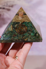 Green Aventurine Orgone Pyramids 6.5cm - Tali & Loz Crystals